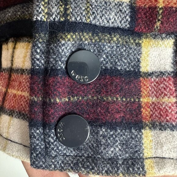 Wesc Tartan Plaid Wool Blend Lightly Padded Jacket EUC Mens Size Large - Picture 3 of 13